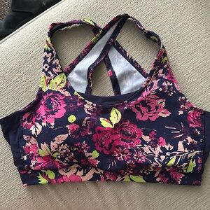 Gaiam Large Floral Sports Bra